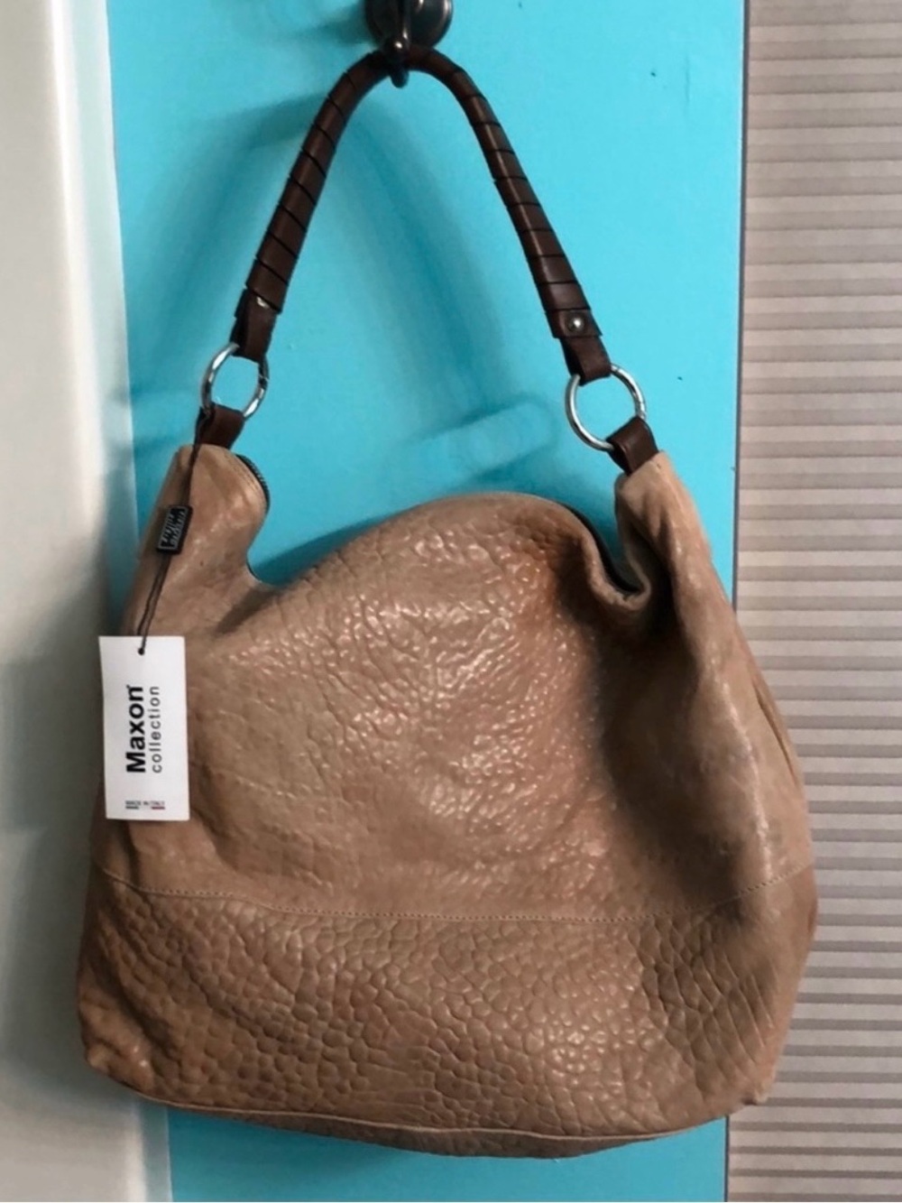 Maxon Collection Tan Leather Hobo Bag Like New